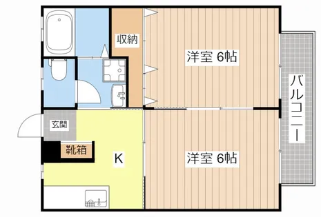 ハイツ田園【202号室】の間取り