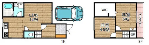 大阪府高槻市城南町2丁目【一戸建】の間取り