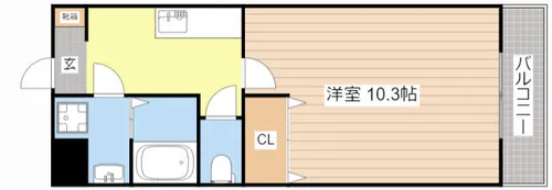 シャルマンサンワ【1階】の間取り
