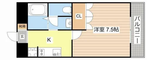 メゾン・ラヴィアンローズⅡ【1階】の間取り