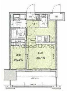 ドゥーエ赤坂(D)【10階】の間取り