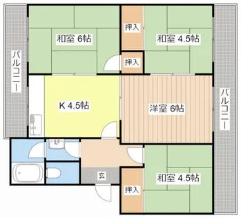 サンユーコーポ【307号室】の間取り