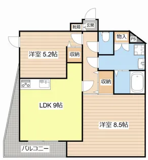クイーンパレス【201号室】の間取り