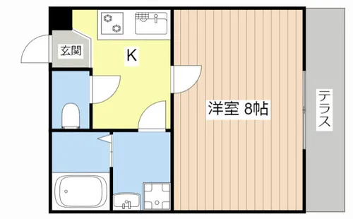ヴィクトリーⅢ【105号室】の間取り