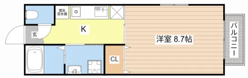 コーポ華樹【1-G号室】の間取り