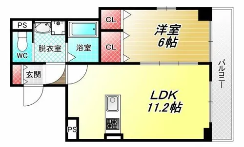 ムーンヒルズ大阪【3階】の間取り