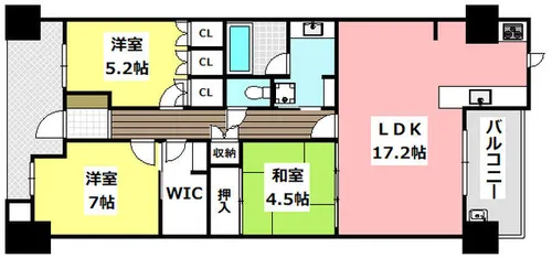 ミリカ・テラスⅡ街区【7階】の間取り