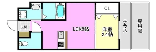 リアコート千里丘ⅡNORTH【1階】の間取り