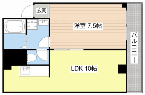 レジデンス五個荘【407号室】の間取り