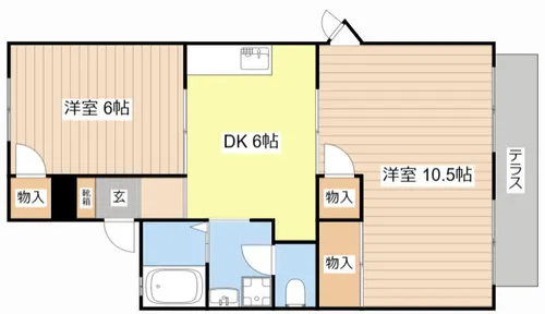リバーサイド白鳥【103号室】の間取り