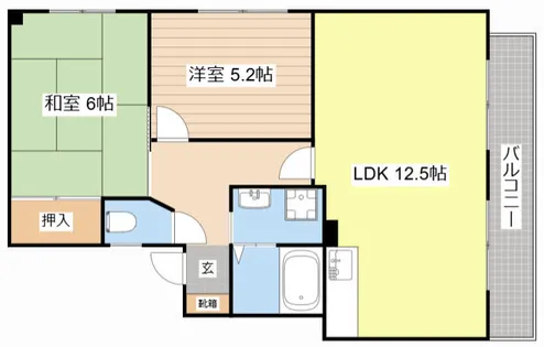 サンシティ北町屋【205号室】の間取り