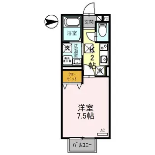 パリオ菅沼 B棟【101号室】の間取り