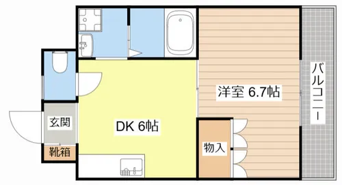 レジデンス五個荘【205号室】の間取り