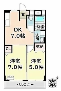 愛知県名古屋市天白区野並4丁目【マンション】の間取り