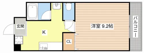 ヴィラ・ミユキ【3-E号室】の間取り