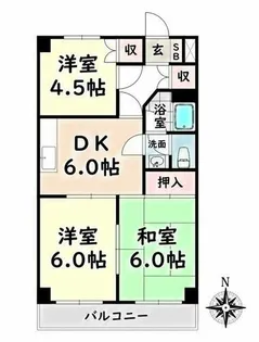 愛知県名古屋市瑞穂区中根町2丁目【マンション】の間取り
