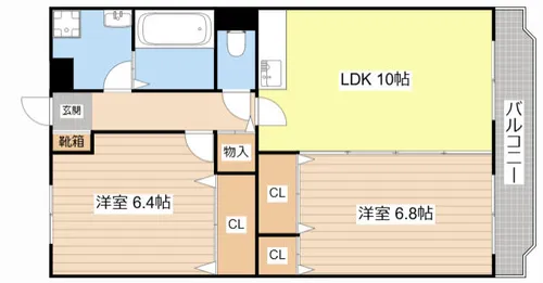 桜ユーミーマンション【2階】の間取り