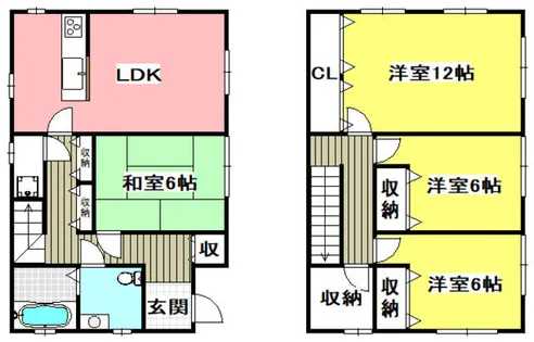 大阪府茨木市安威2丁目【一戸建】の間取り