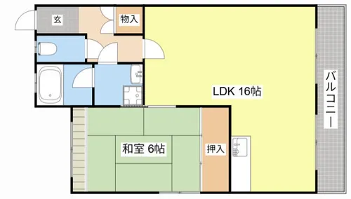 サルビアタウンMY【2A号室】の間取り