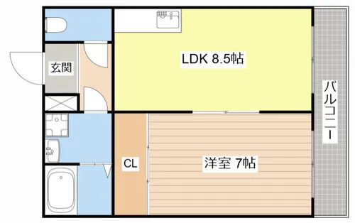 ブエナビスタ大津ウエスト【303号室】の間取り