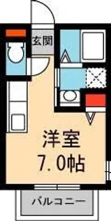 ボナール【202号室】の間取り
