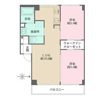 カサヴェール塚口【3階】の間取り