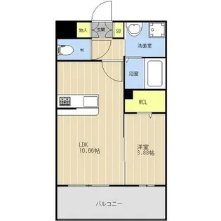 LIBTH筑紫駅前Ⅱ【2階】の間取り