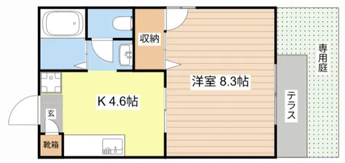 PRIM ROSE【0101号室】の間取り