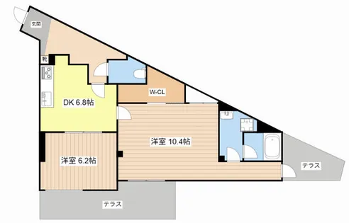 クイーンパレス【102号室】の間取り