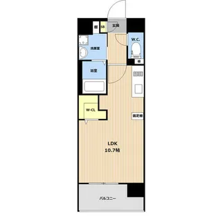 LIBTH空港通り【0804号室】の間取り