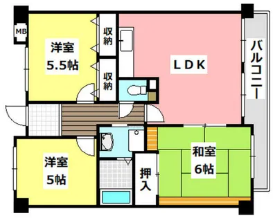 ミューズコート【203号室】の間取り