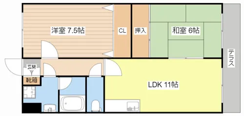 エスペラント【1階】の間取り