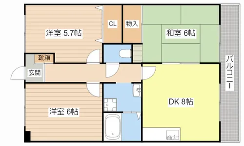 ベル・フォーレ【1-E号室】の間取り