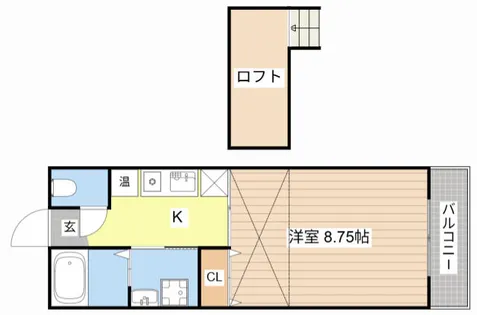 コーポ華樹【2-C号室】の間取り
