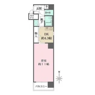 クレスト心斎橋【9階】の間取り