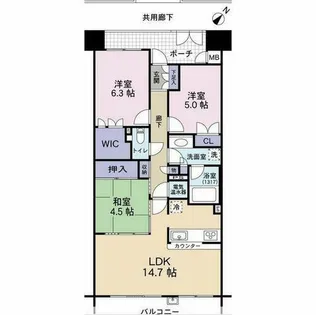 堺駅前アーバンコンフォート(0003764)【1002号室】の間取り