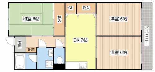 コーポサンライズ【2階】の間取り