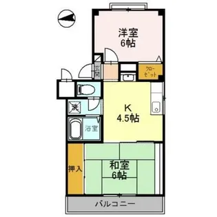 兵庫県尼崎市東園田町6丁目【アパート】の間取り
