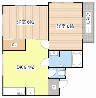 SK南彦根【101号室】の間取り