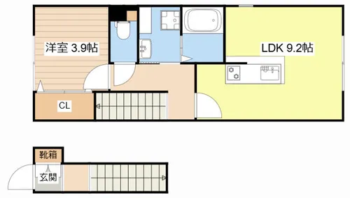 La Tour GOIDEN【201号室】の間取り
