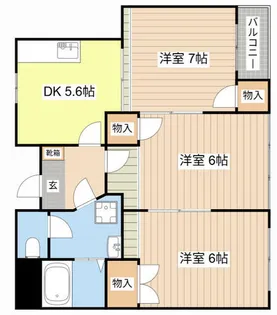 APIAみゅうるぶらん【201号室】の間取り