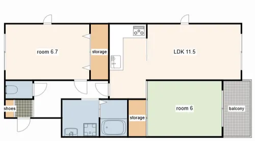 ビューハーモニー【405号室】の間取り