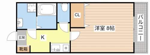 コスモハイツ愛知川A【104号室】の間取り