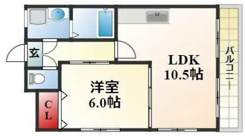 ハイツ中川【1階】の間取り