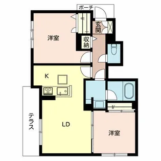 メゾン松の上【0103号室】の間取り