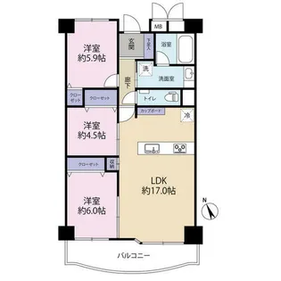 マリンパレス明石(0003078)【3階】の間取り