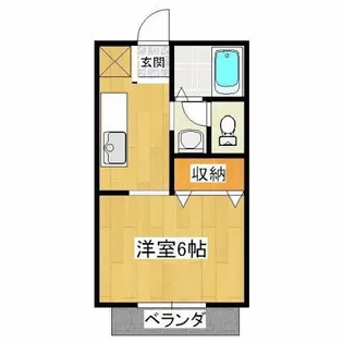 リヴェール北代【105号室】の間取り