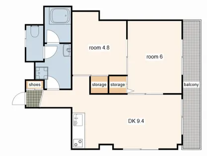 ペシュ七番館【4階】の間取り