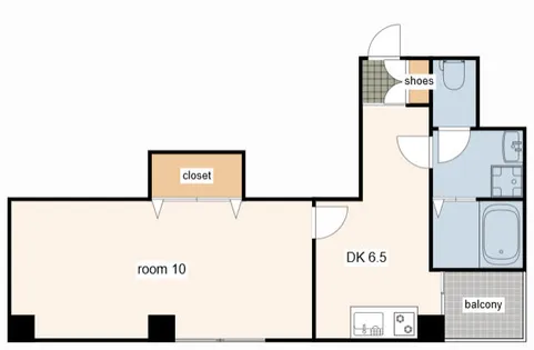 坂元町OMORIビル【301号室】の間取り