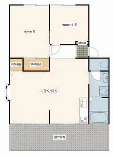 サンビレッジ則直B棟【106号室】の間取り